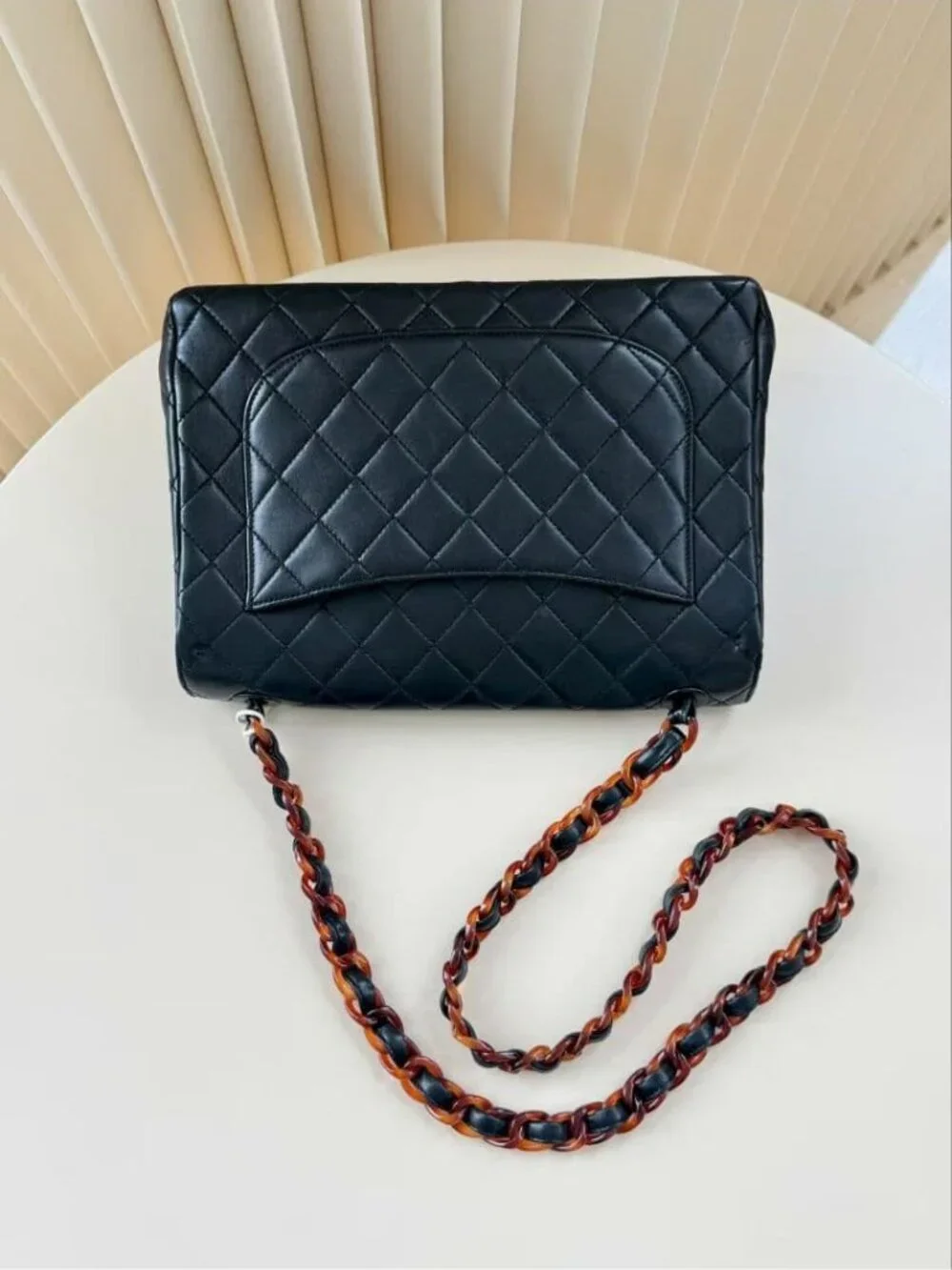 Chanel Tortoiseshell Jumbo Quilted Lambskin